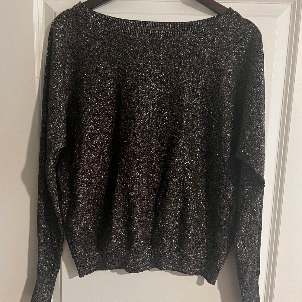 Metallic Velvet by Graham & Spencer Long Sleeve Top, Sweatshirt Size S